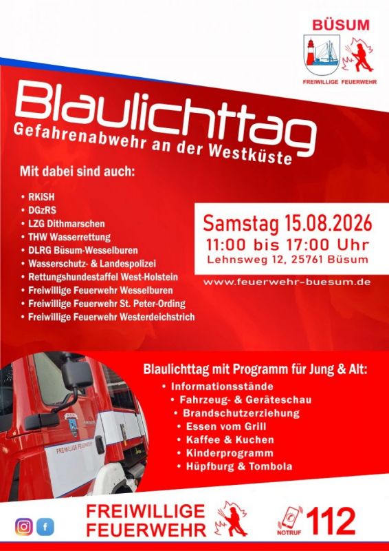 Plakat Blaulichttag Büsum